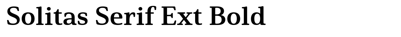 Solitas Serif Ext Bold